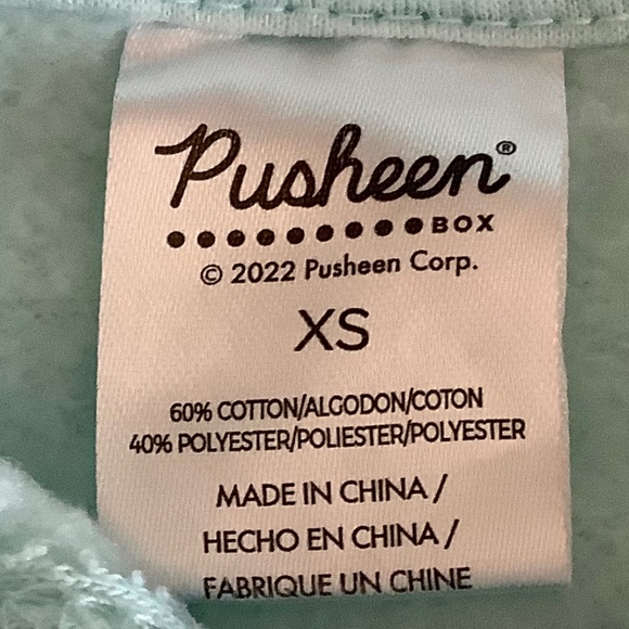 Pusheen the Cat Mint Green full zip hoodie sweatshirt XS - Picture 2 of 8